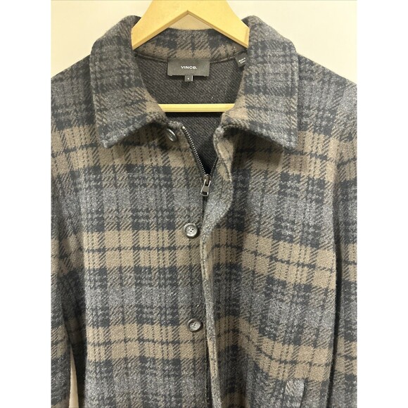 Vince Plaid Wool BLEND Jacket Women’s Size Small Gray - Picture 10 of 11